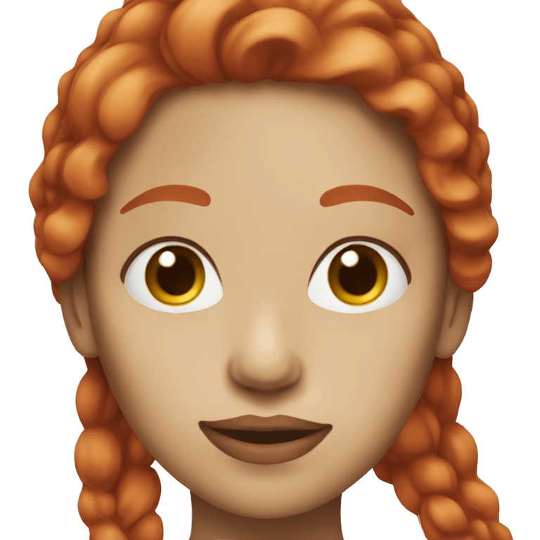 Woman red hair with cream on her face  emoji