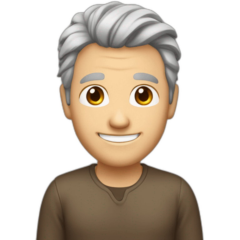 Man 40 years brown hair, some grey hair on the sides, skin very light brown, tall , smiling , thumb up emoji