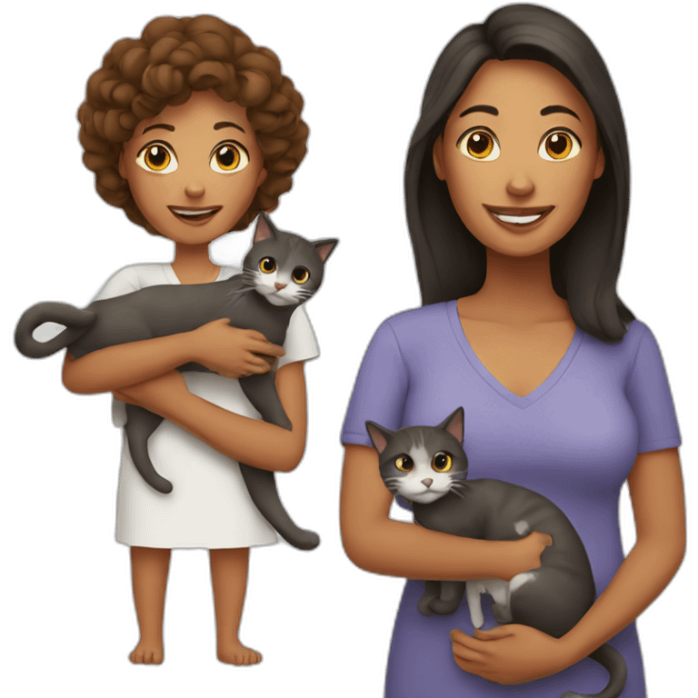 mother with cat emoji