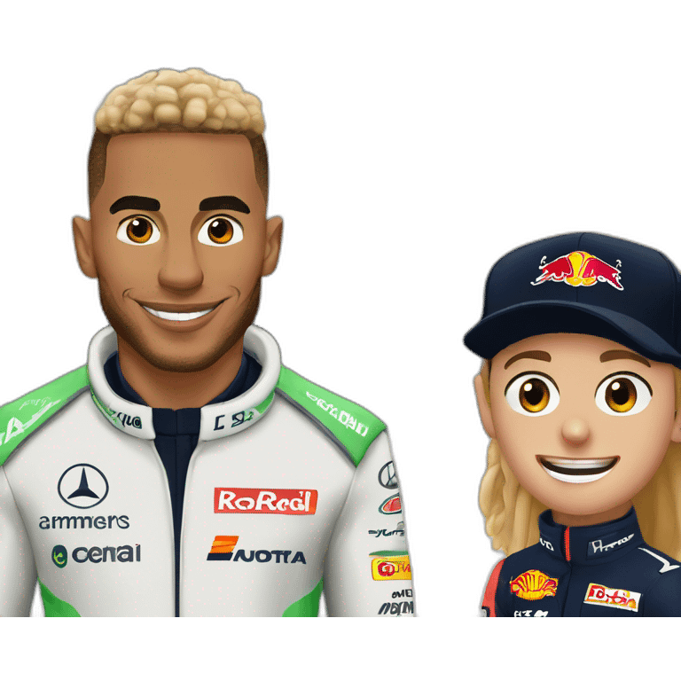 Lewis Hamilton mélangé avec Max Verstappen emoji