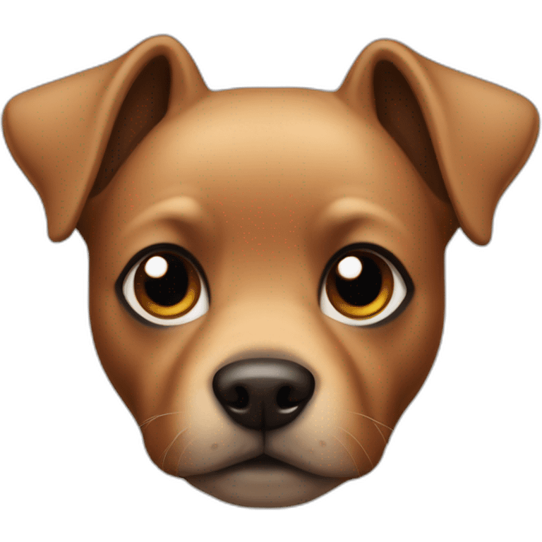 little dog pincher with large face and with black skin color emoji