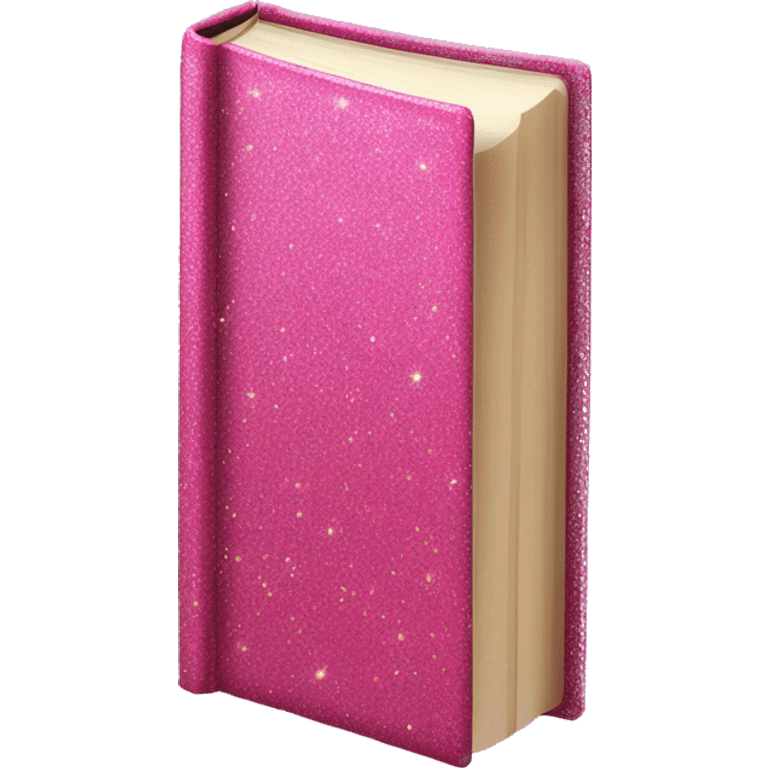 Pink skinny book with glitter  emoji