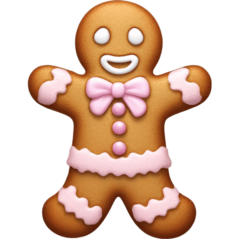 light pink frosted gingerbread man  emoji