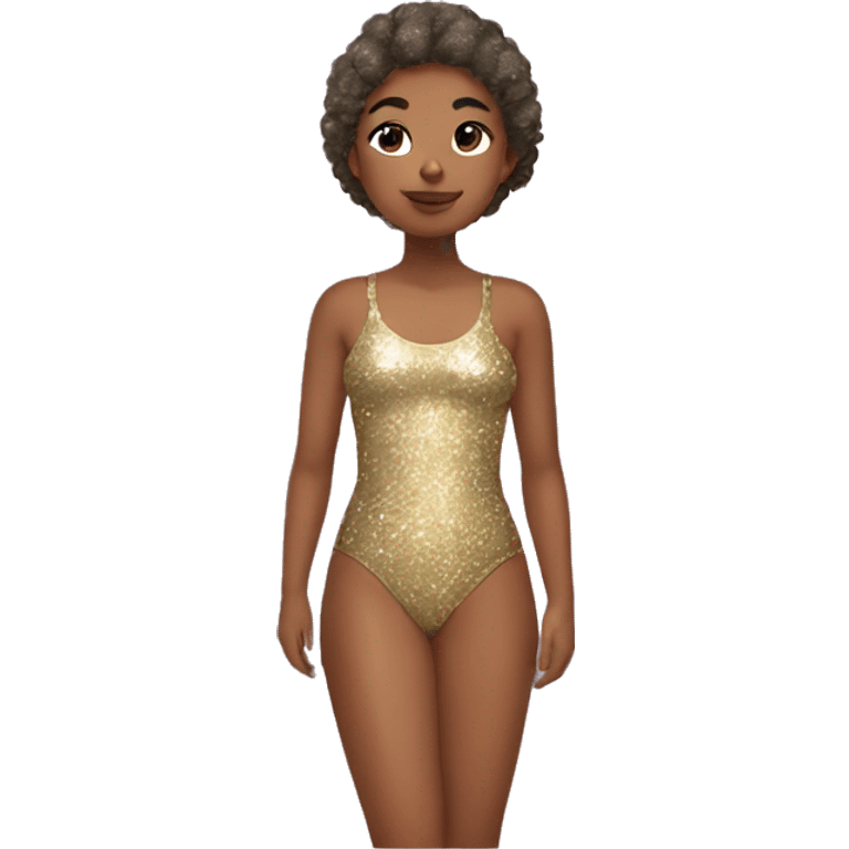 girl in glitter swimsuit emoji