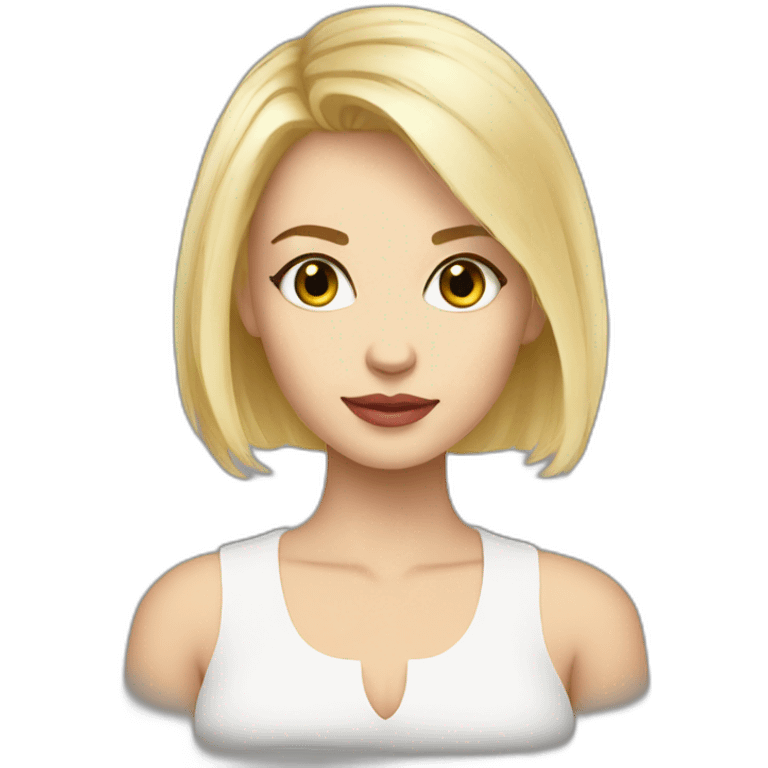 natalia smirnova short hair blondie emoji