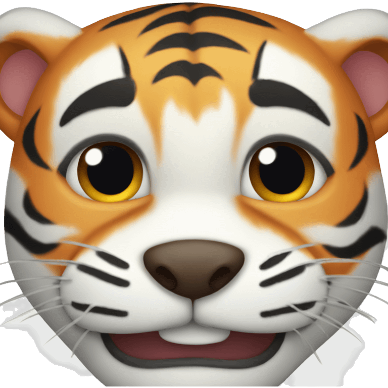 Happy tiger emoji