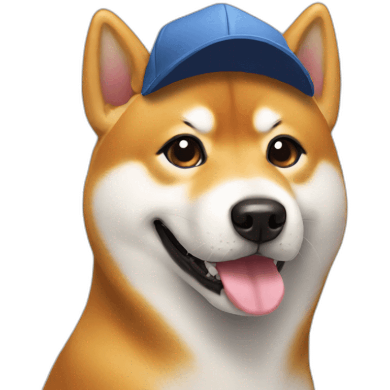 Shiba Inu wearing cap  emoji