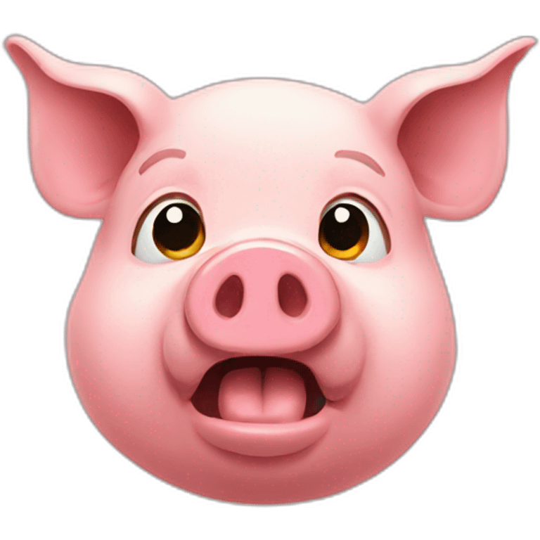 Pig questioning emoji