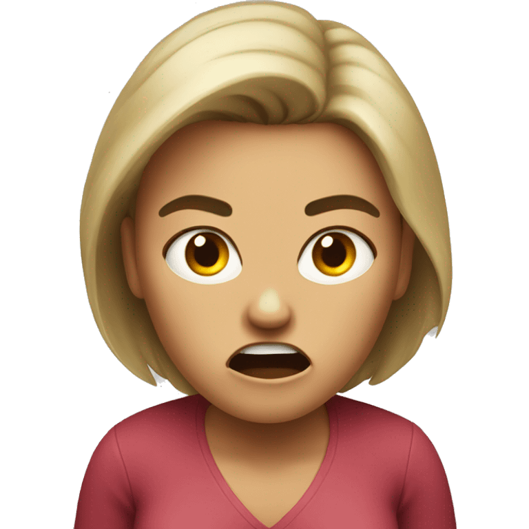 woman getting angry emoji