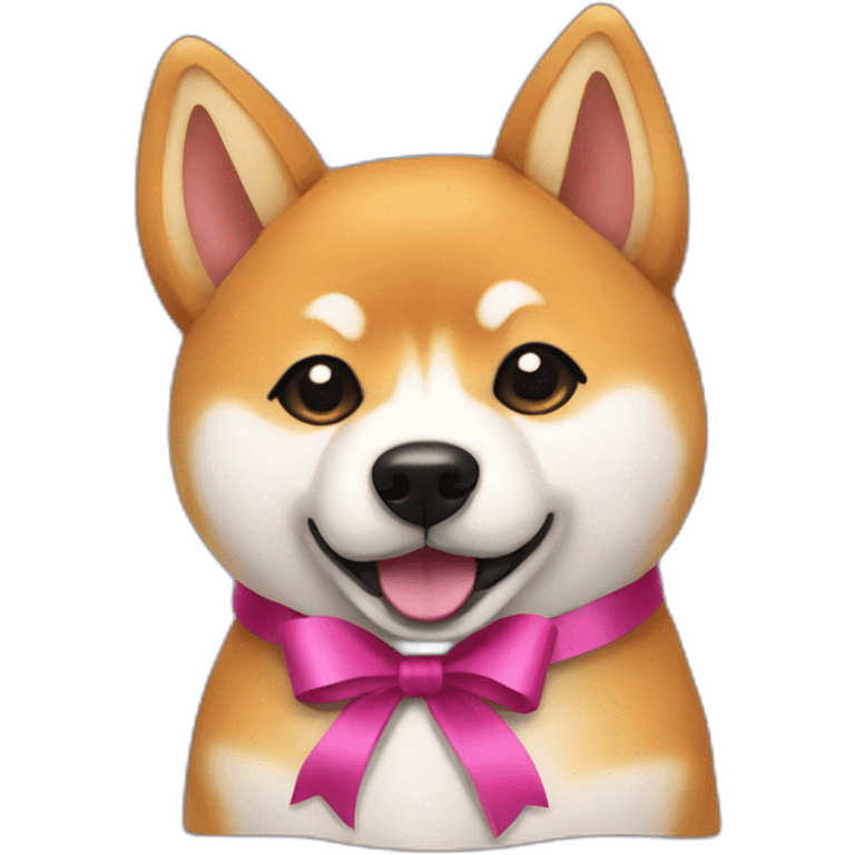 Shiba Inu with ribbon emoji