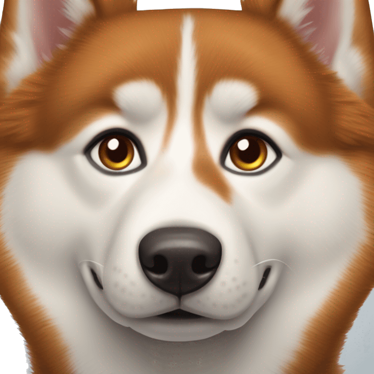 Siberian husky dog redhead  emoji