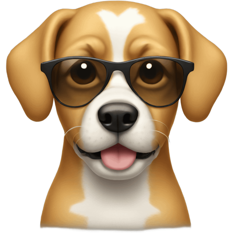 Dog with sunglasses emoji