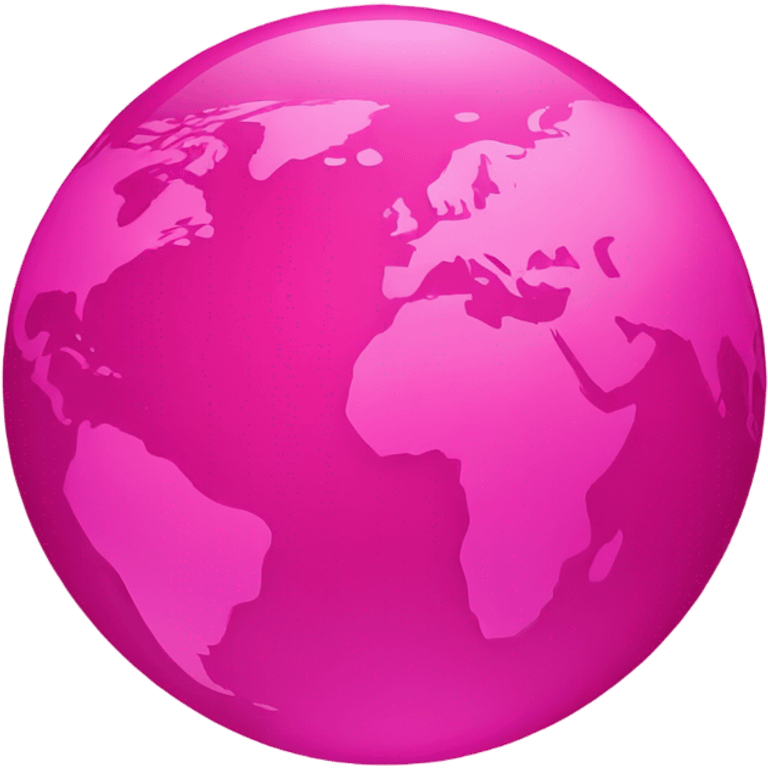 Hot pink and light pink planet earth  emoji