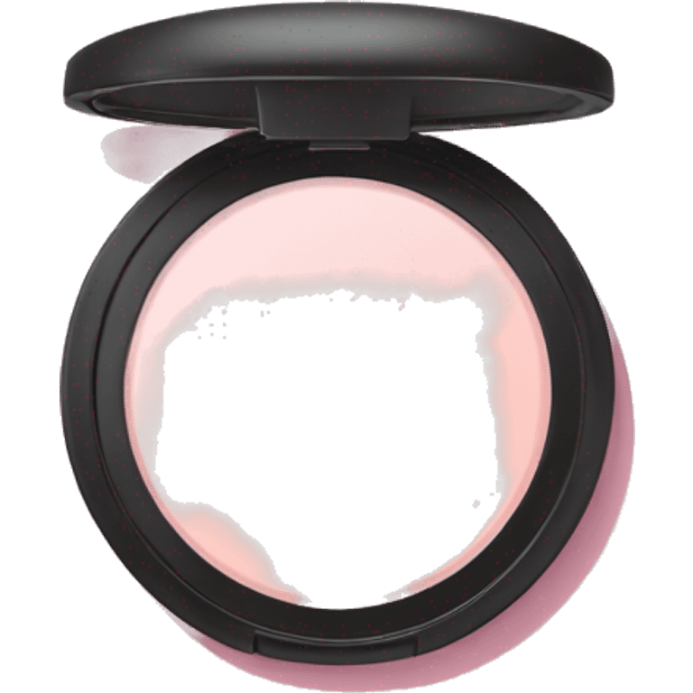 pastel pink powder compact with mirror emoji