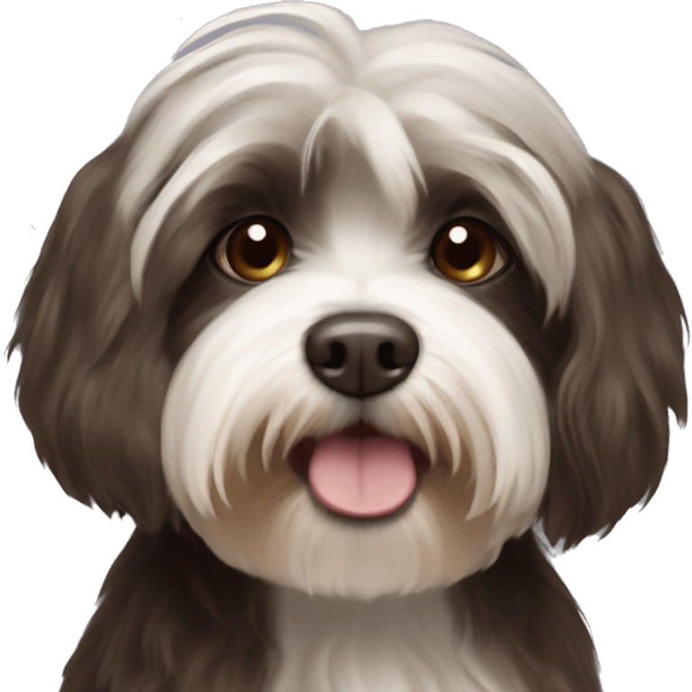 Dark brown havanese emoji