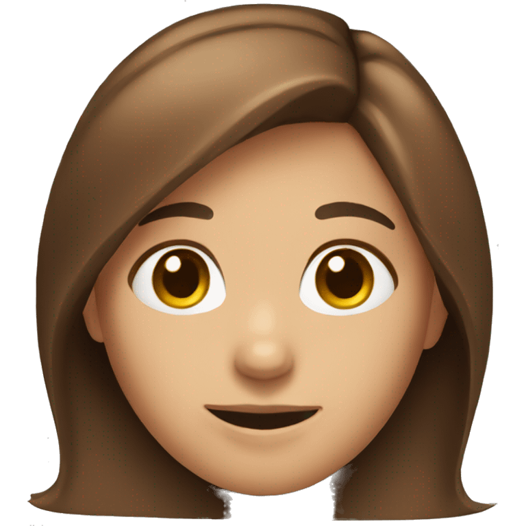 smiling girl with brown hair emoji