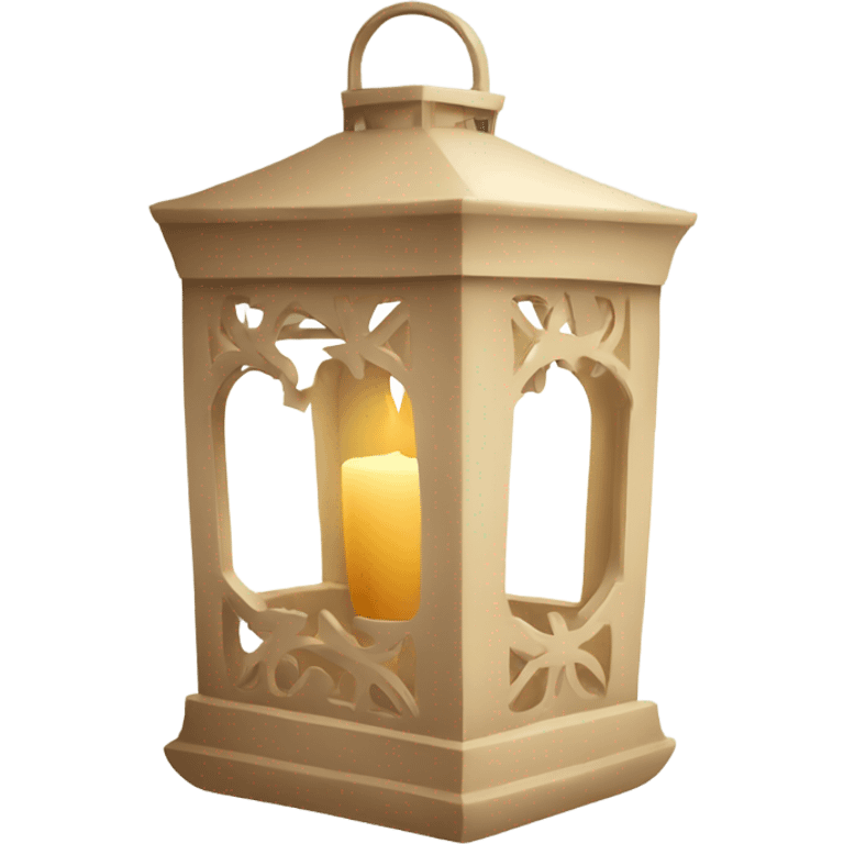 beige christmas-lantern-with-decoration emoji