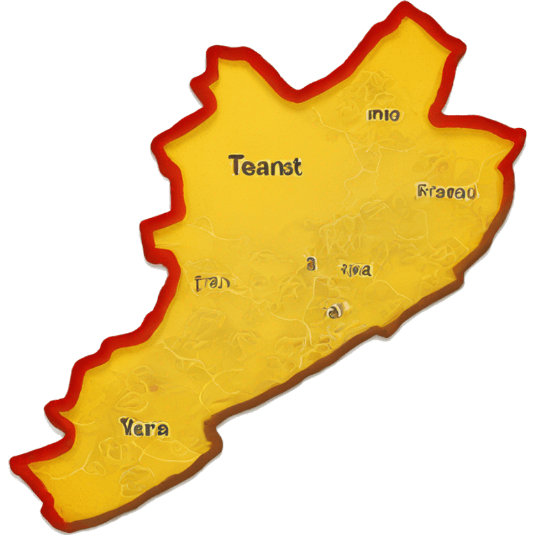 Karnataka map with yellow and red emoji