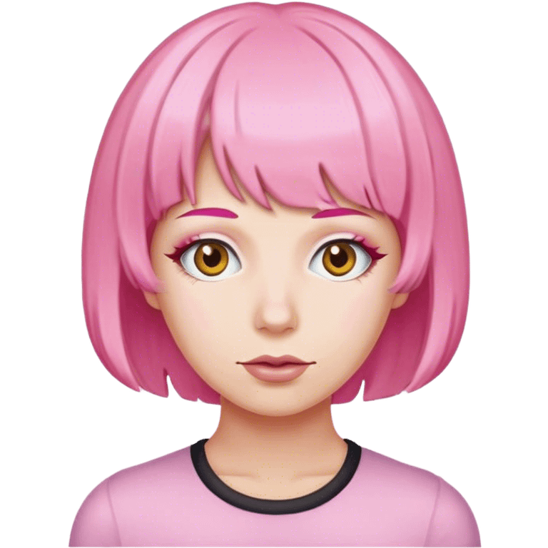 pink wig emoji