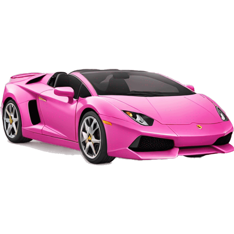 Hello kitty in a pink lamborghini emoji