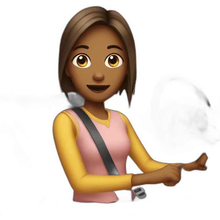 Girl driving car emoji