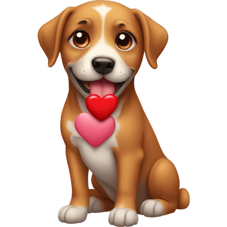 Dog with Heart Kiss  emoji