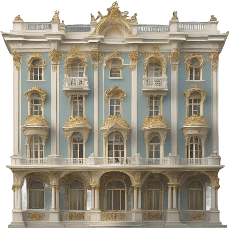 Detailed realistic rococo palace emoji