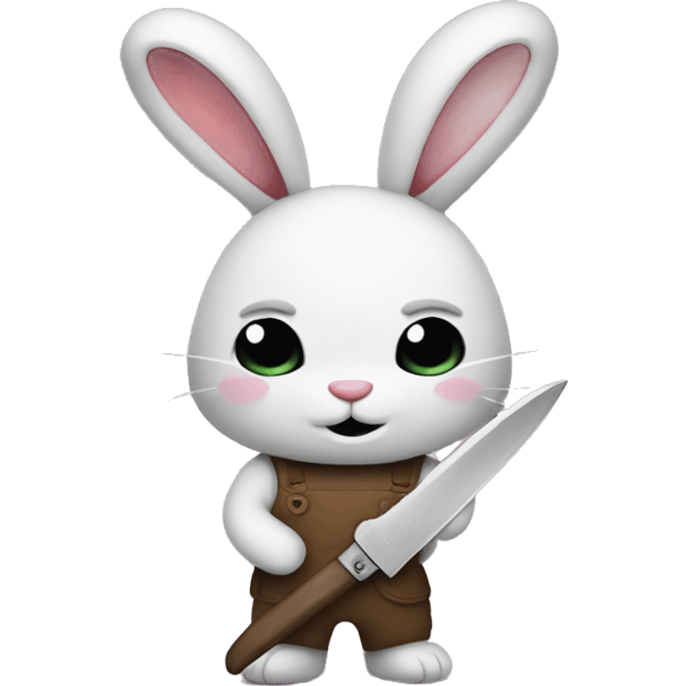 bunny with a knife emoji