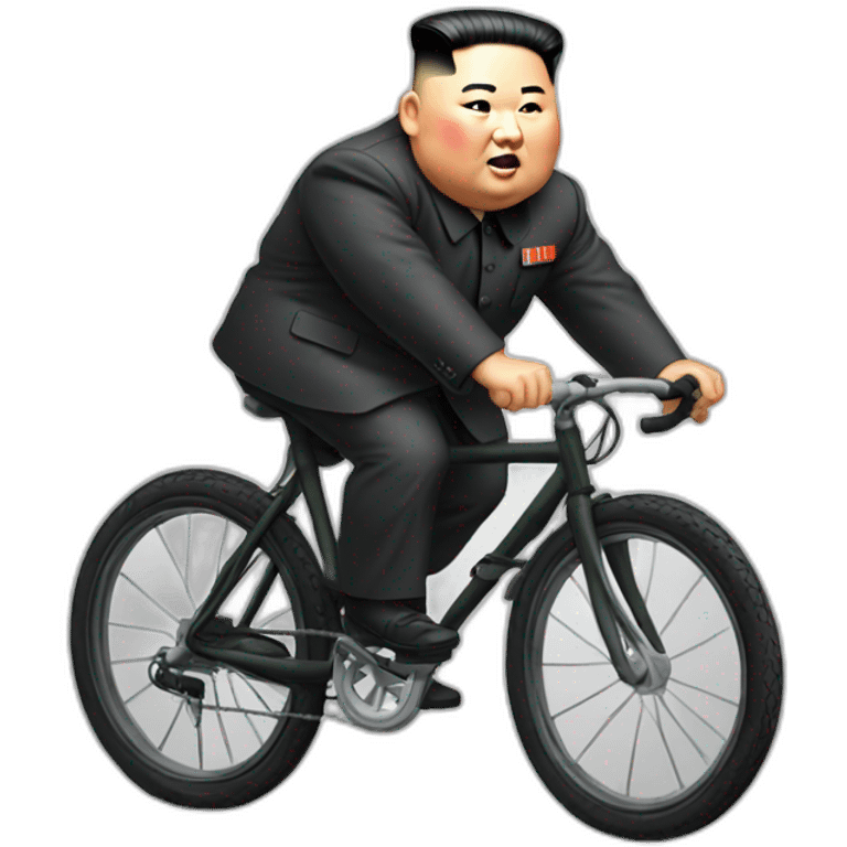 Kim Jong Un riding bicycle emoji