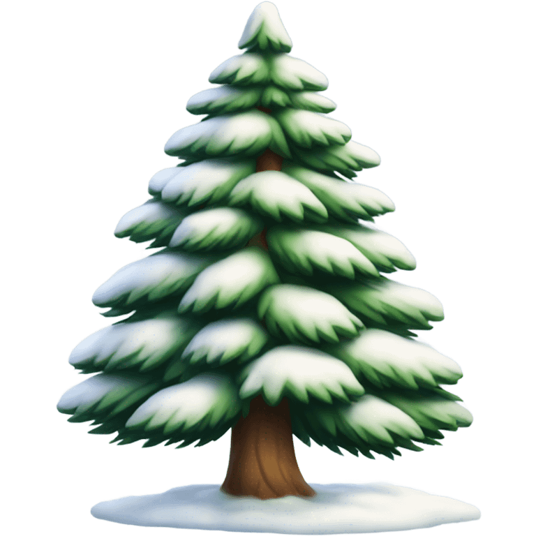 Snowy pine tree emoji