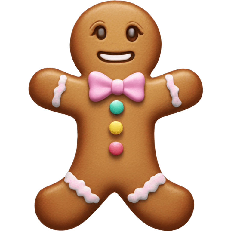 Pastel gingerbread man emoji