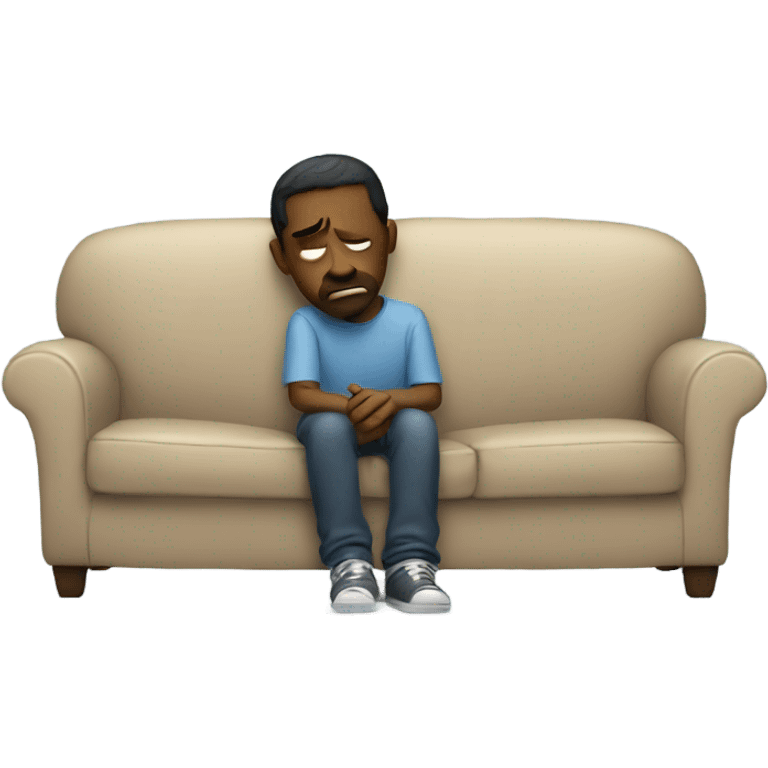 Sad guy on couch emoji