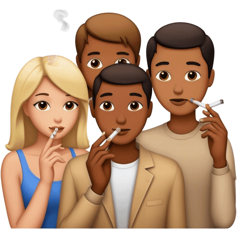 Smoking with friends  emoji