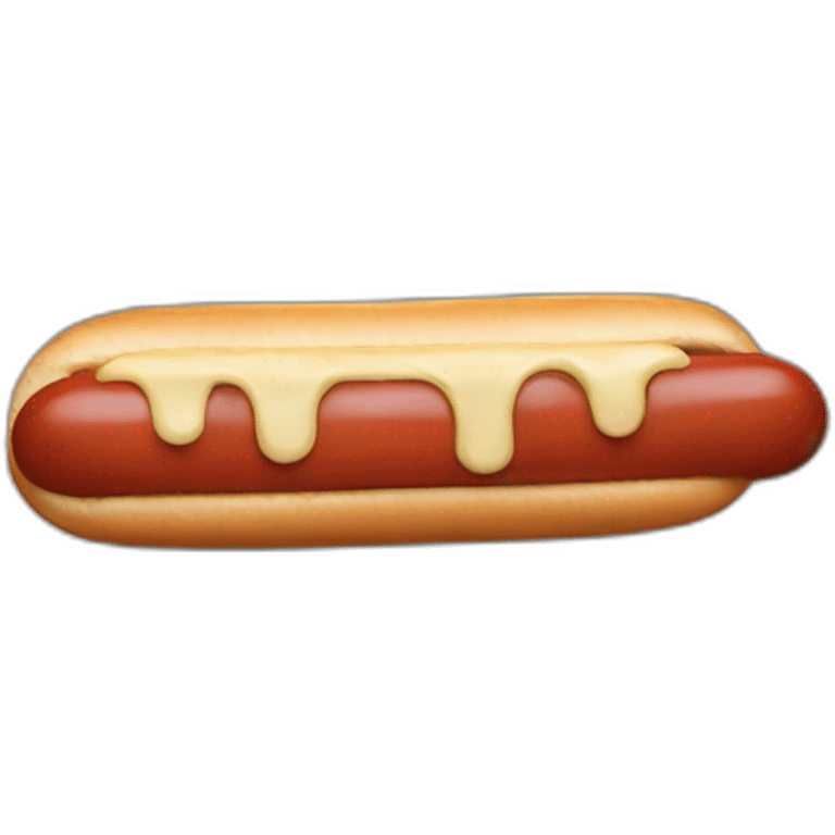 Sad hotdog food emoji