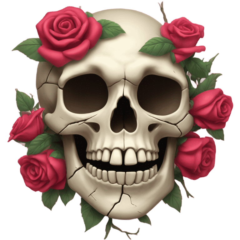 skull and roses  emoji