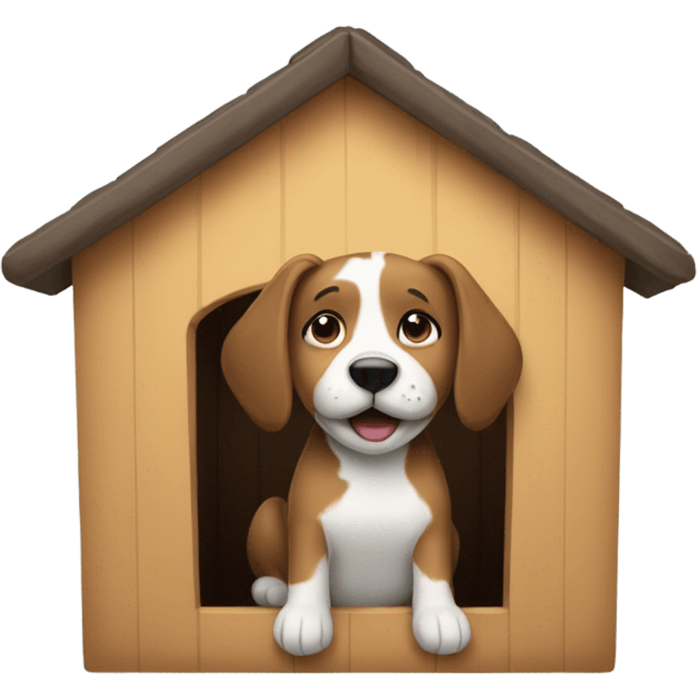 A female person in a dog house  emoji