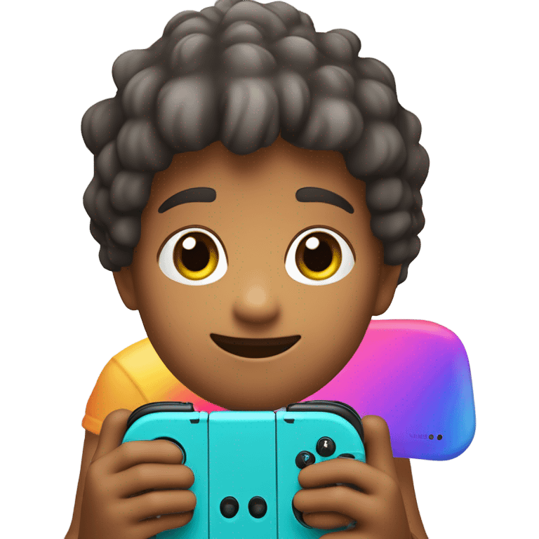 kid with nintendo switch emoji