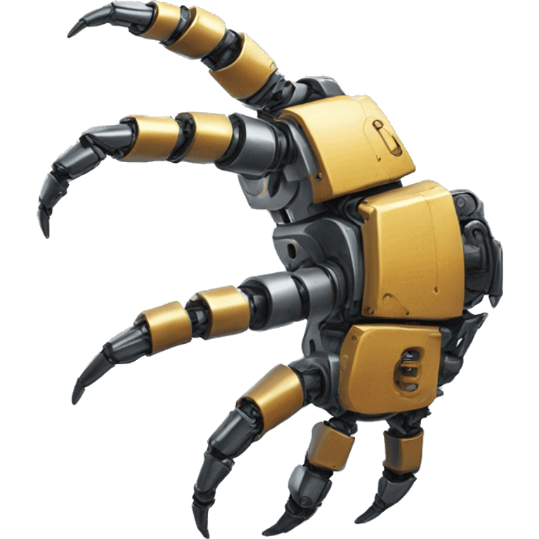 robot claw but with no face in it, just a mechanical robotic claw emoji