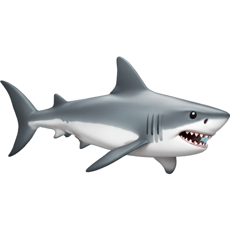 shark with top emoji