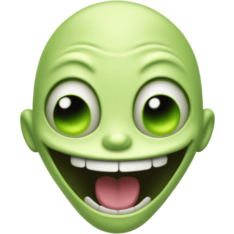 Laughing alien emoji