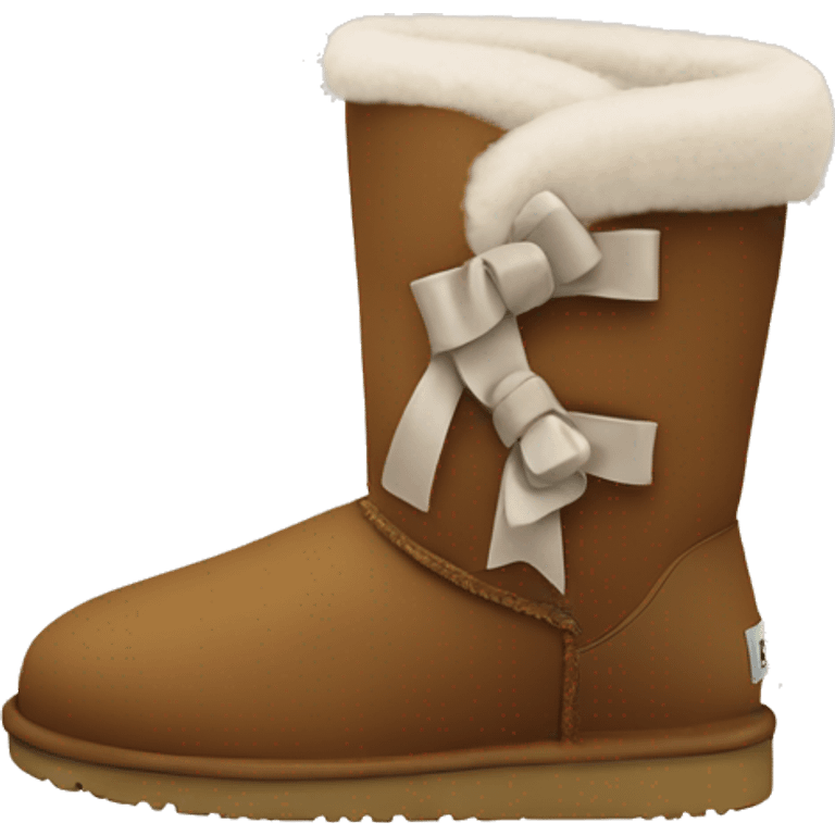 bow on brown ugg boots emoji