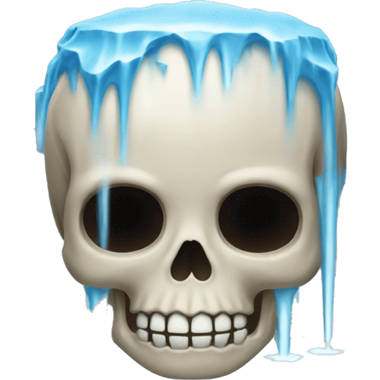 skull crying waterfalls emoji