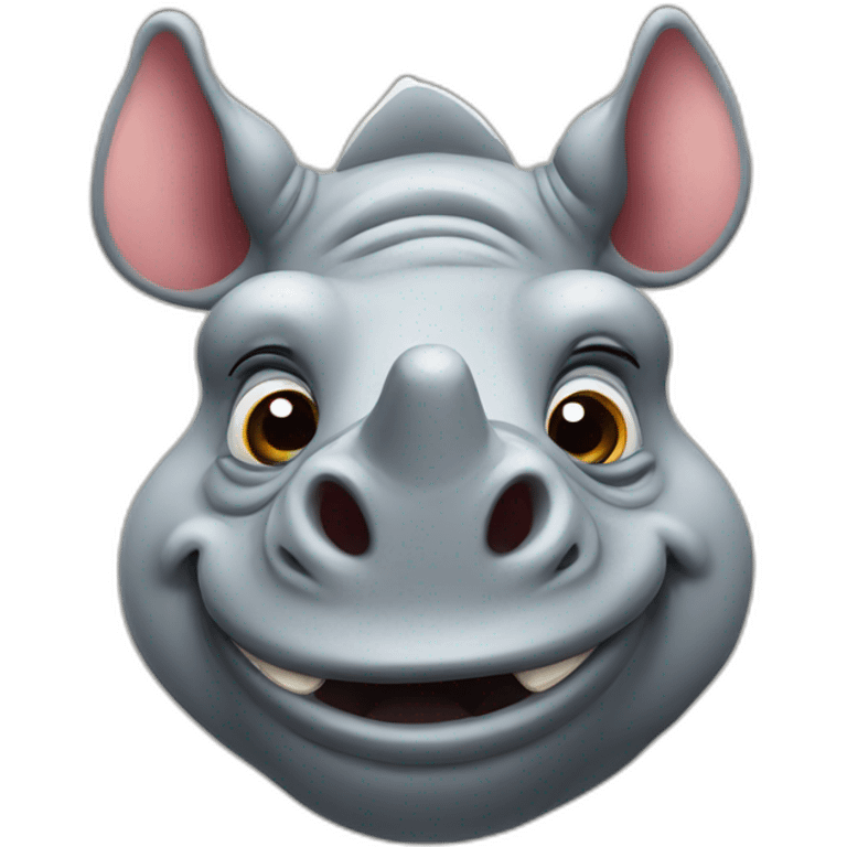 funny rhinoceros emoji