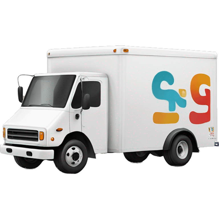 Boxtruck with letters "PGS” on the side emoji