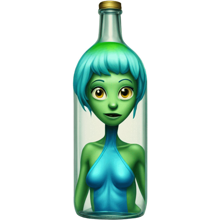 https://www.emojis.com/emoji/a-green-alien-woman-full-body-blue-hair-9oHMlHLe03N it's inside https://www.emojis.com/emoji/vodka-bottle-HEUPkbKfZU5 emoji