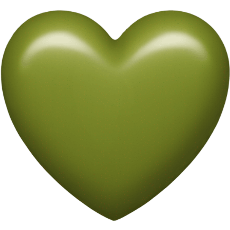 Olive color standard shape one heart  emoji