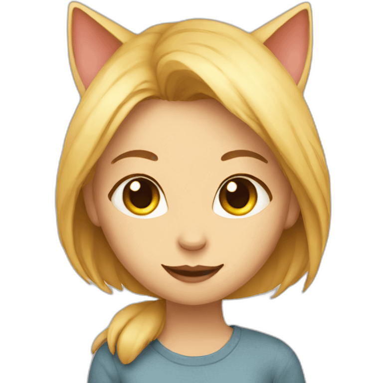 cat with woman emoji