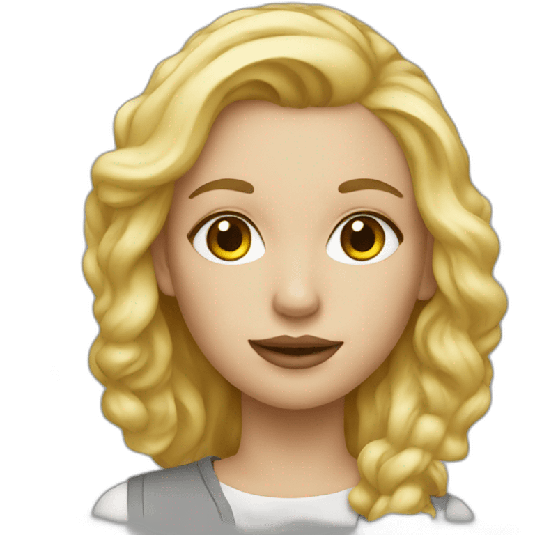 Blonde artist painter emoji