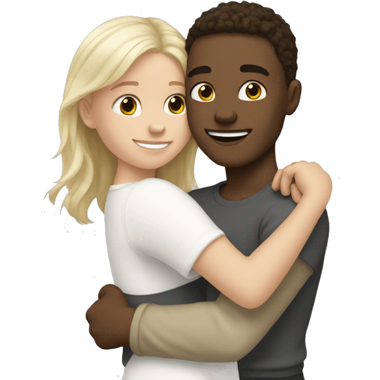 White brother and white sister that hug because they are nice to each other emoji