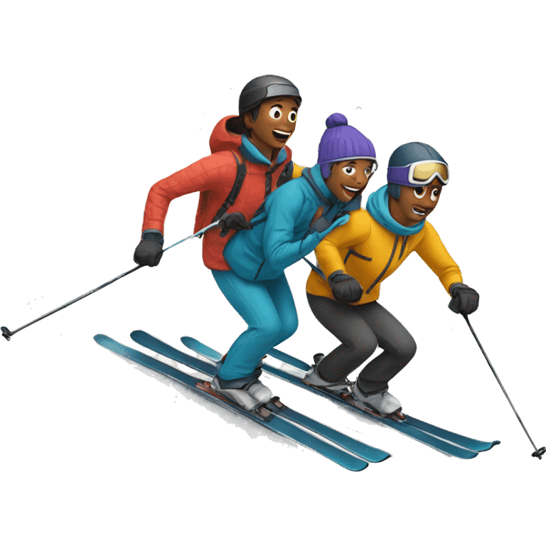 People skiing  emoji